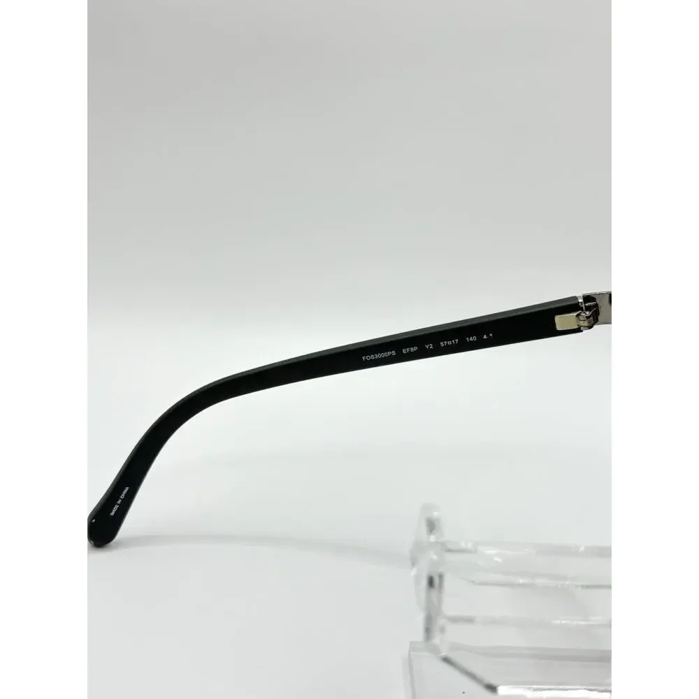 Fossil Rectangular Sunglasses Black Gray Polarized Men 57mm